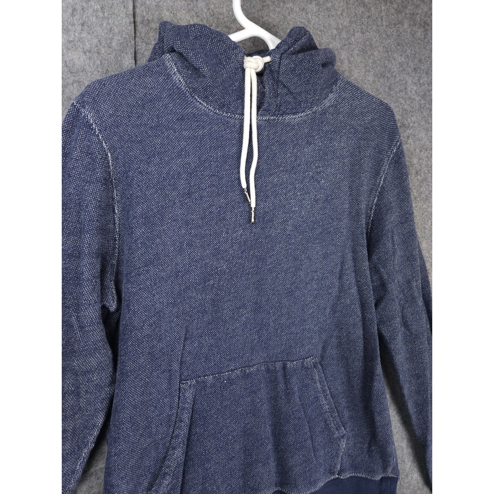 Deus Ex Machina Hoodie Men's Medium Blue Cotton Terry Drawstring